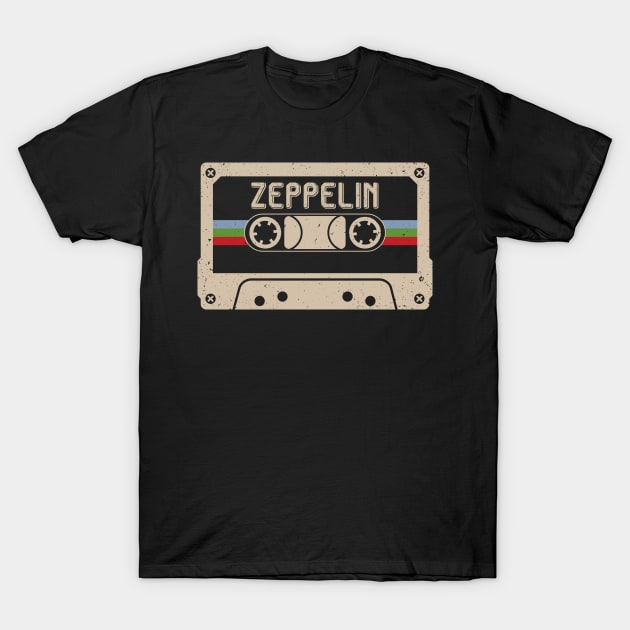 Personalized Zeppelin Name Birthday Vintage Cassette Tape T-Shirt by Horton Cyborgrobot